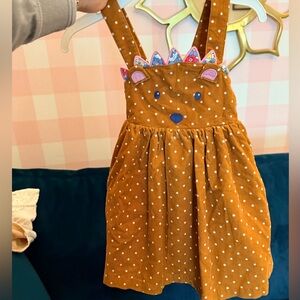 Boden Brown Pinafore - Hedgehog size 18-24 months